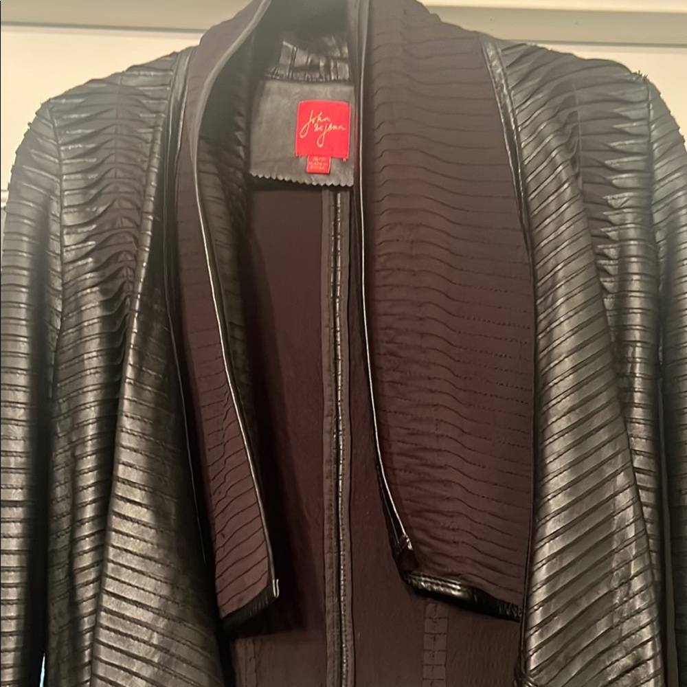 John Galliano Black Leather Jacket